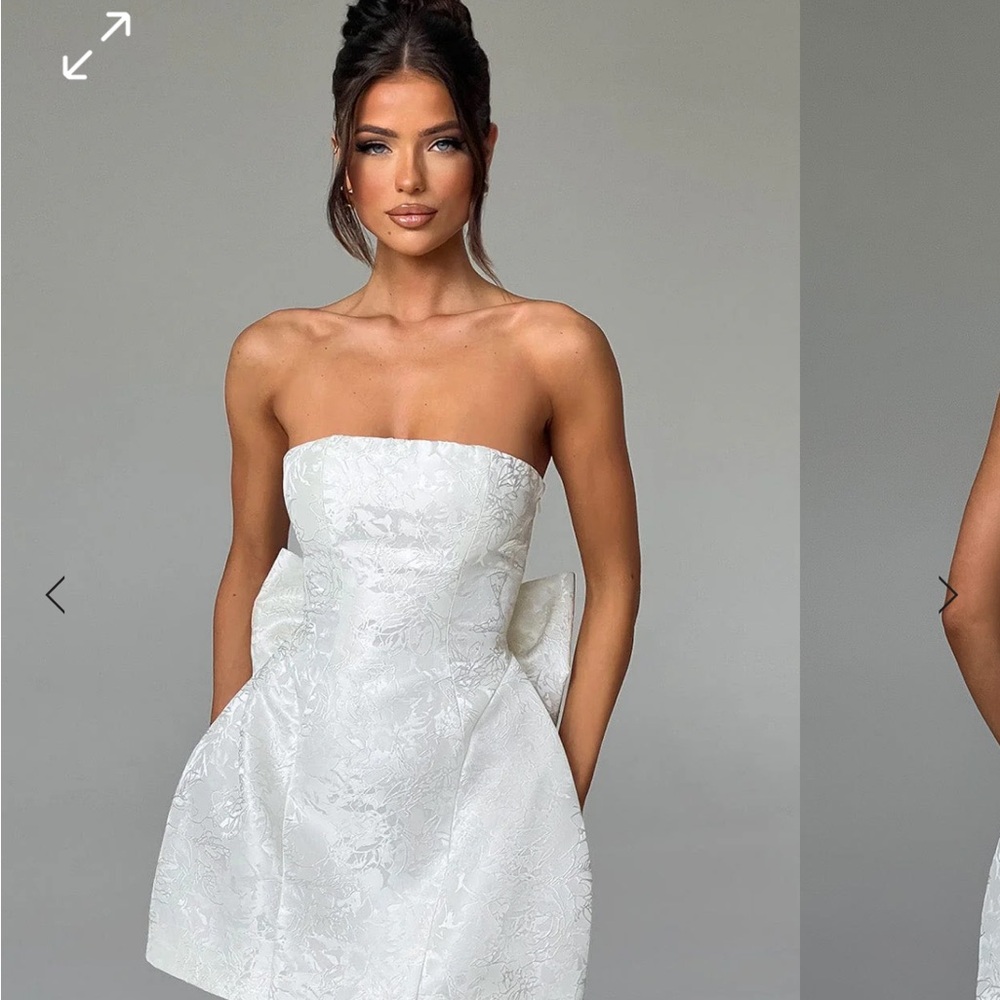 BabyBoo Elenor- Elegant White Strapless Dress